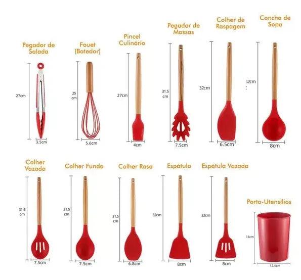 Conjunto de Utensílios de Cozinha Premium - ChefMaster 12 Peças