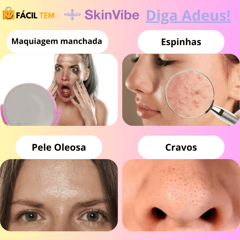 SkinVibe – Rolo Removedor de Oleosidade e Impurezas