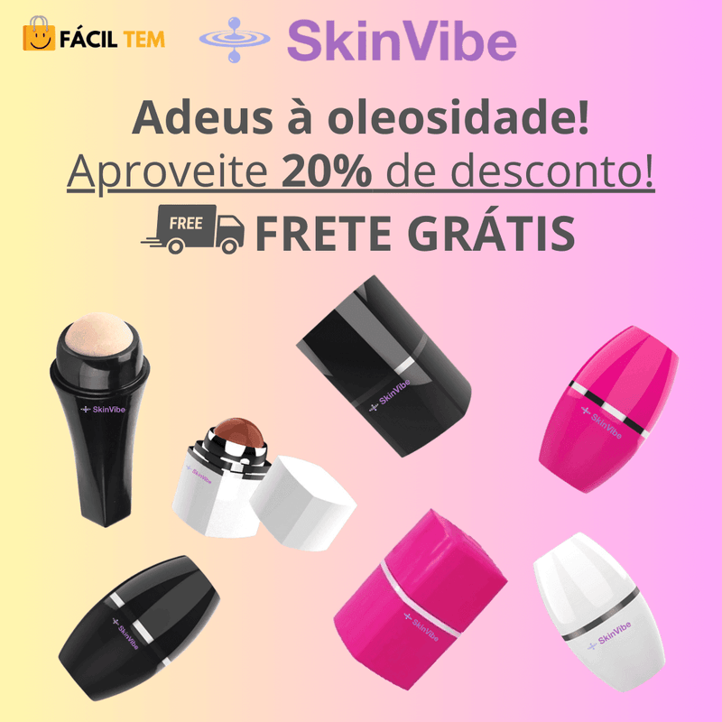 SkinVibe – Rolo Removedor de Oleosidade e Impurezas